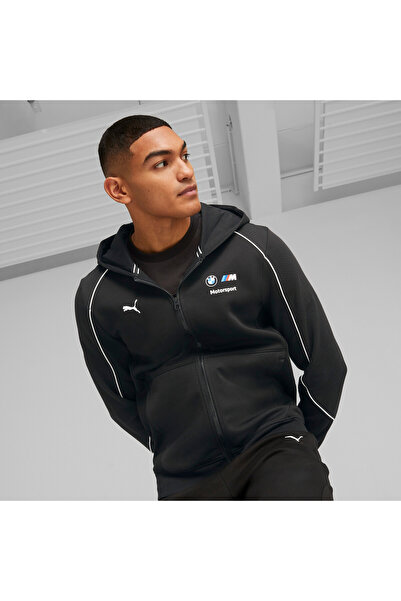 Puma Mens BMW M Motorsport Hooded Sweat Jacket - Black