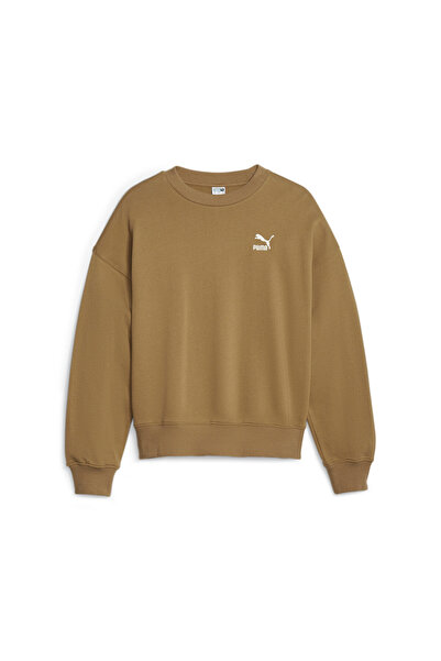 Puma Women Oversized Fit Long Sleeves Outdoor Sweatshirt, Dark Khaki