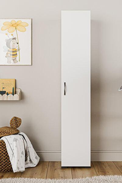 KZY Mobilya KZY Tek Kapak 5 Raflı Oyuncak Dolabı