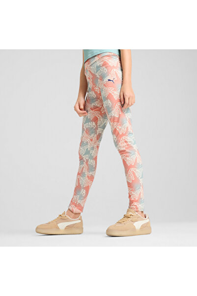 Puma Youth Girls Butterfly Vibe High Waist Leggings - Green