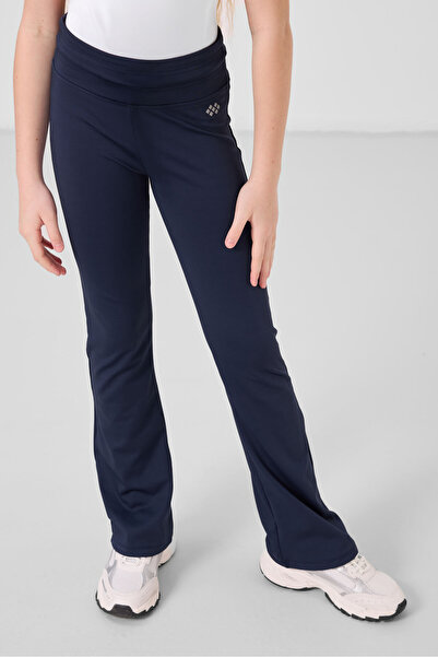 TOMMY LIFE Indigo Stretchy Standard Fit Basic Performance Španělské legíny pro dívky - 75193