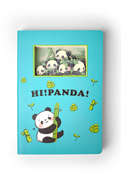 Ecrou Cute Panda Themed 3D Stereo Layered Carved Page Notebook 20.8 X 14 cm 120 Sheets