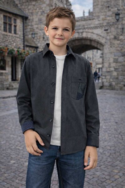 Louis Kids Children's Long Sleeve Straight Lumberjack Men's Shirt