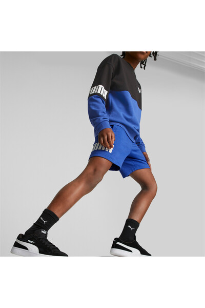 Puma شورت باور للأولاد - أزرق
