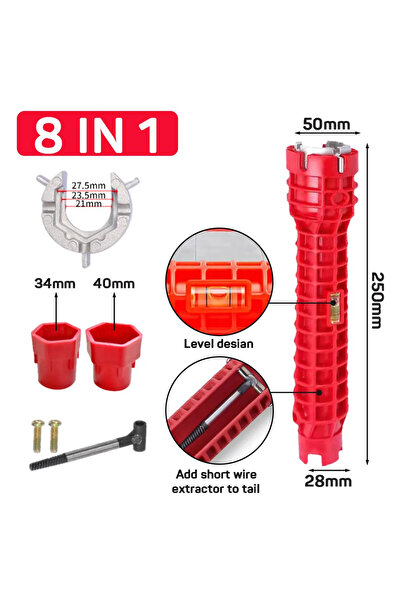 Choice 8 IN 1 Sink Faucet Wrench Plumbing Repair Tool Anti-Slip Handle Double...