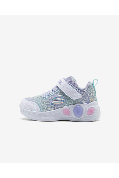 SKECHERS حذاء رياضي مضيء باللون الأرجواني للفتيات الصغيرات من PRINCESS WISHES...