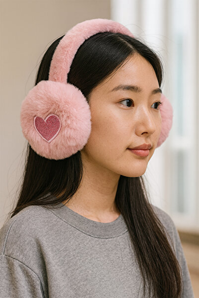 Ecrou Heart-Shaped Winter Earmuffs