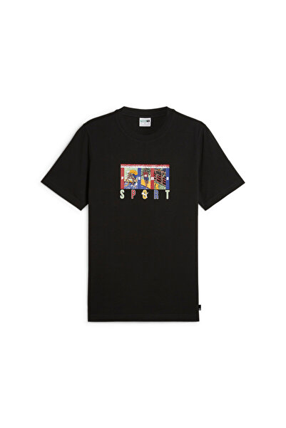 Puma Mens Graphics Sport Tee - Black
