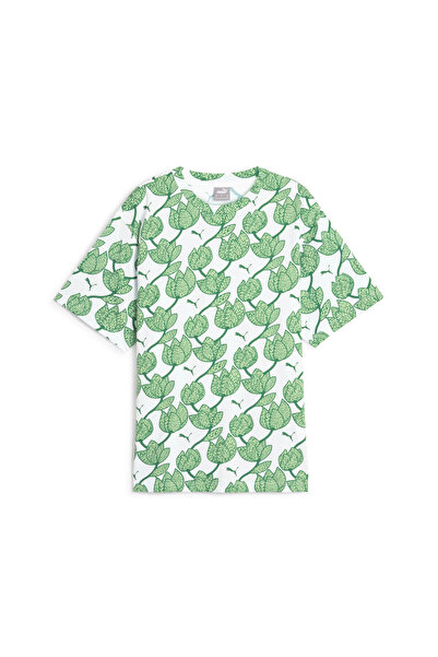 Puma تي شيرت نسائي أساسيات+ بلوسوم - أخضر