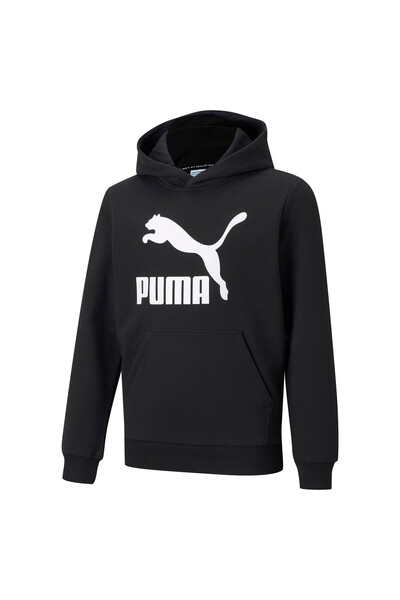 Puma Youth Boys Classics Logo Hoodie - Black