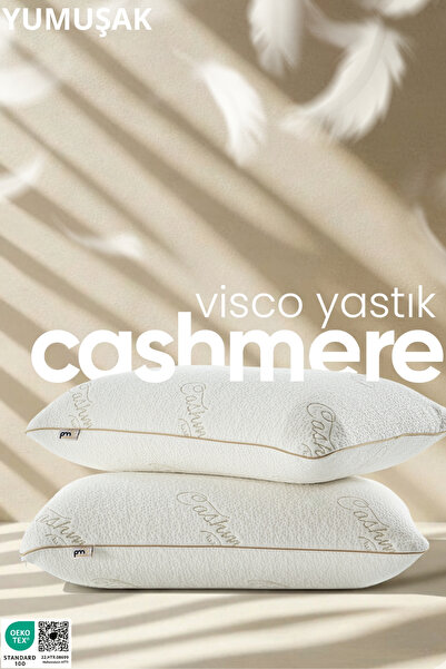 Pillow Market Μαξιλάρι ύπνου από κασμίρι βισκόζη [ΑΠΑΛΟ] αναπνεύσιμο, πολυτελ...