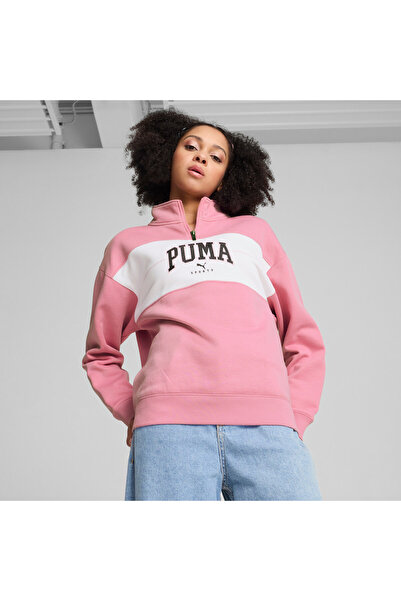 Puma Womens SQUAD Quarter-Zip Jersey - Pink
