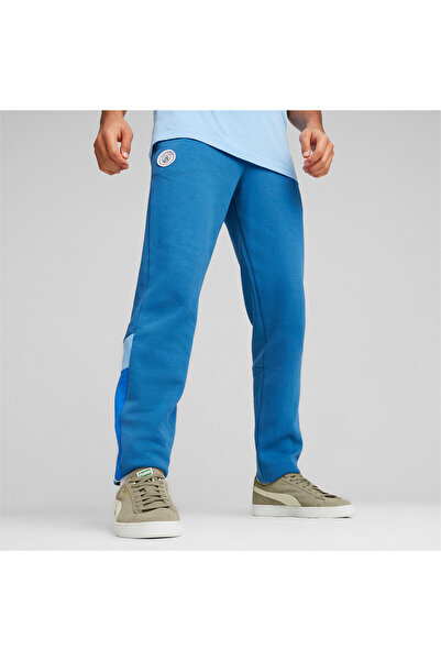Puma Mens Manchester City FtblArchive Track Pants Sports Sweatpants - Blue