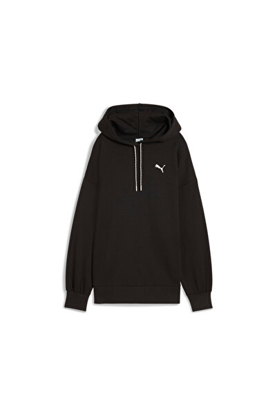 Puma Womens CLASSICS Oversized Hoodie - Black