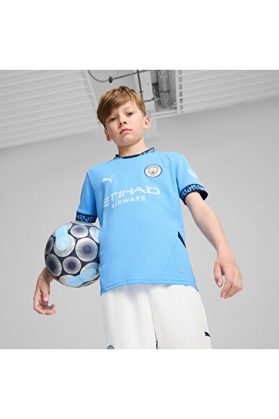 Puma Youth Boys Manchester City 24/25 Home Football Jersey Top - Blue
