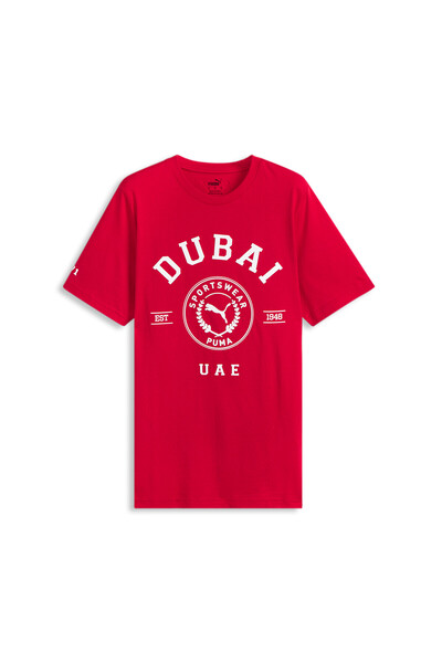 Puma Mens Dubai Logo T-Shirt - Red