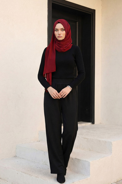 Aisha's Design Şal practic din șifon, care poate fi purtat fără ace, roșu cla...