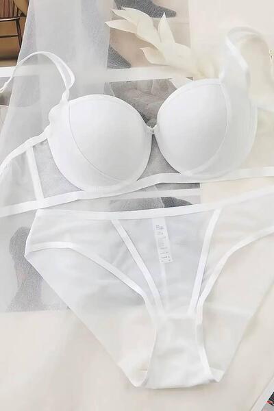 Bikini Mayokini Dünyası Set de panglici colorate - alb