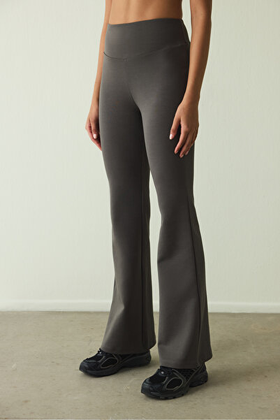Penti Antrasit Easy Yüksek Bel İspanyol Paça Pantolon