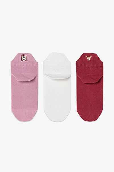 Penti 3 Paar Baumwollsocken mit Tiermotiv-Stickerei