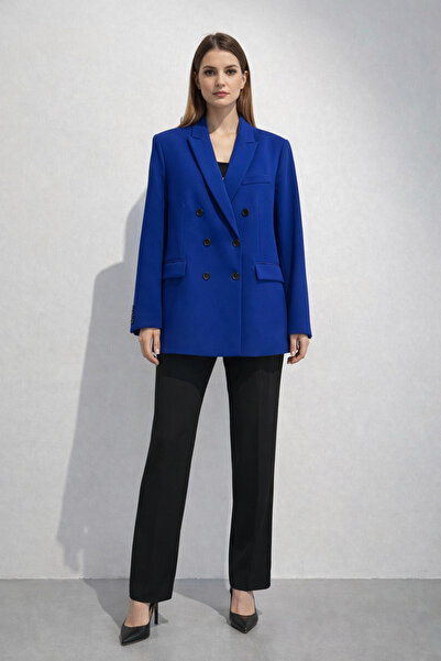 AYHAN Двобортний блейзер з двома кишенями та ґудзиками