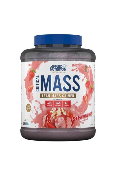 applied nutrition مسحوق بروتين لزيادة الوزن، بنكهة الفراولة، 2.4 كجم، من كريت...