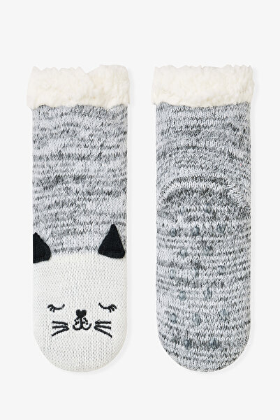 Penti Off-White Jungen-Spielstiefel mit Panda-Einhorn-Muster und rutschfester Sohle