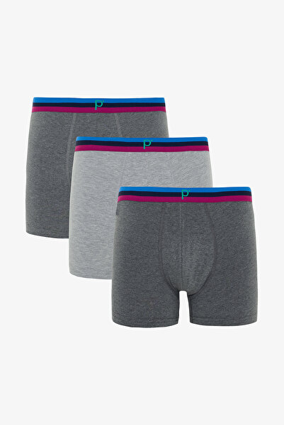 Penti Erkek Organik Logolu 3'lü Boxer