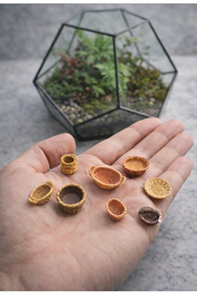 Yerli Mini Sepetler Teraryum & Sukulent Dekoru