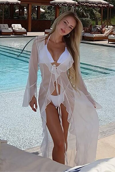 Bikini Mayokini Dünyası Φόρεμα παραλίας Diana - Λευκό