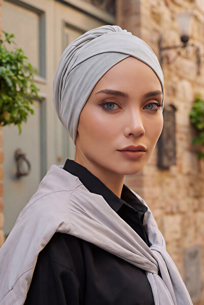 Aisha's Design Поясний зручний трикотажний боні, сірий 2, B-31