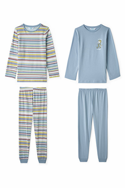 Penti Blue Boy's Run Like a Dragon 2-Piece Pajama Set