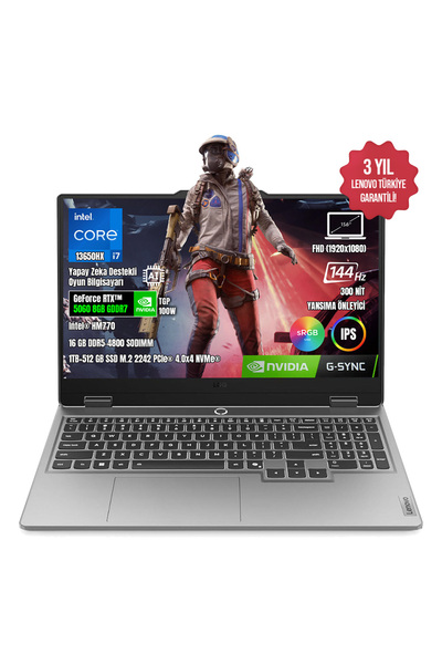 LENOVO LOQ 15IRX10 83JE00ETTR-04 i7-13650HX 16GB DDR5 1TB SSD RTX5060-8GB 15....