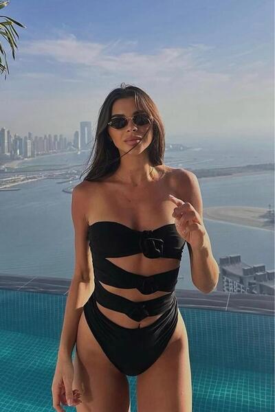 Bikini Mayokini Dünyası Bloom Mayokini - Siyah