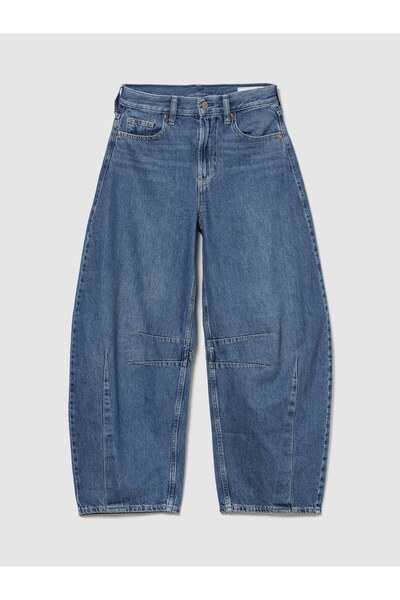 GAP Kadın Koyu Mavi High Rise Horseshoe Jean Pantolon