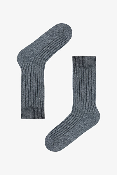 Penti Koyu Gri Erkek Ribbed Soket Çorap