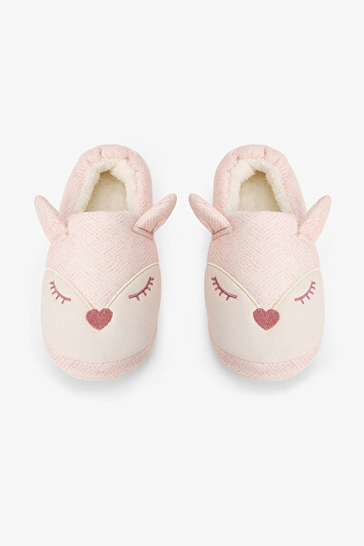 Penti Açık Pembe Sleepy Fox Nakışlı Ev Patiği
