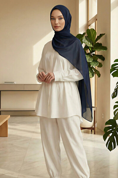 Aisha's Design Şal practic din şifon, care poate fi purtat fără ace, albastru...