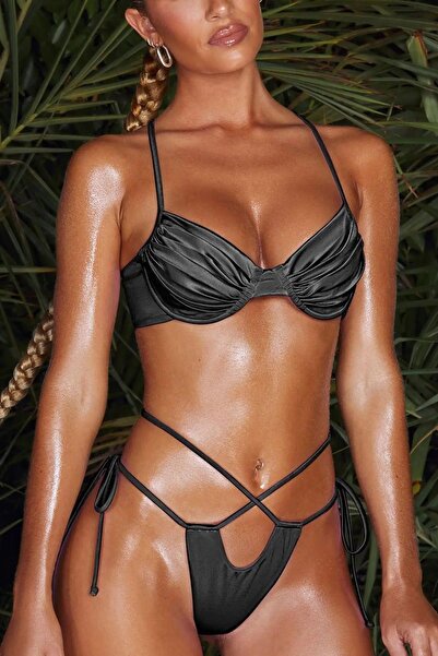 Bikini Mayokini Dünyası Τρίγωνο μπικίνι με κούπα - Μαύρο