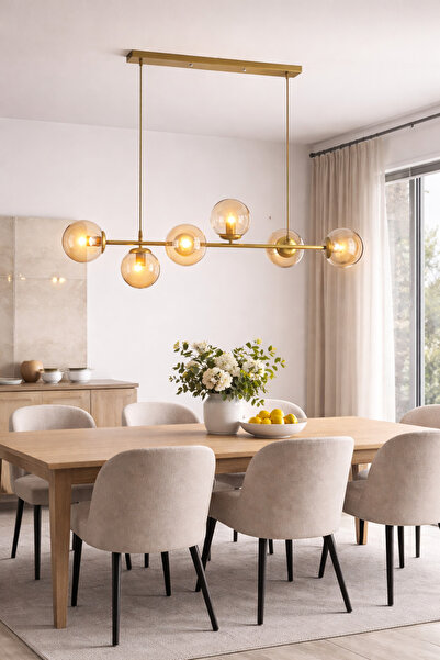 Modavize Milano Modern Tasarım Salon Yemek Odası Mutfak Eskitme Renk Balcamlı...