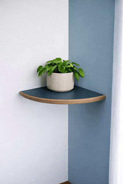 iDekor Single Wall Shelf Set (25 cm) – Stylish Corner Shelf for Hallways and Living Rooms