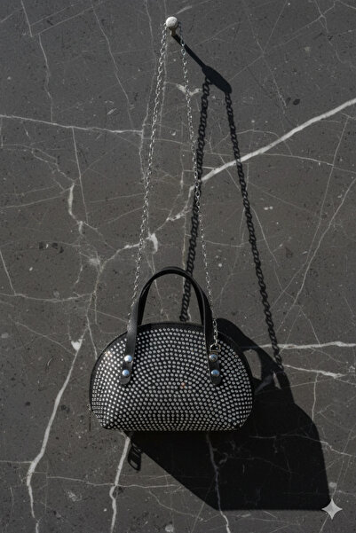 Merdiven6 Geantă mini janjan cu lanț de piatră