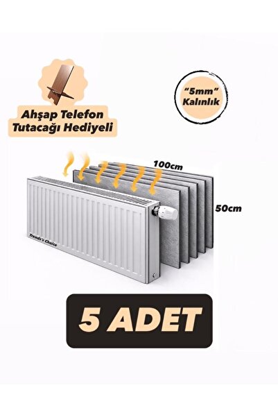 Ankaflex 5 Adet Petek Arkası Isı Yalıtım Levhası Alüminyum Folyo 5 Radyatör A...