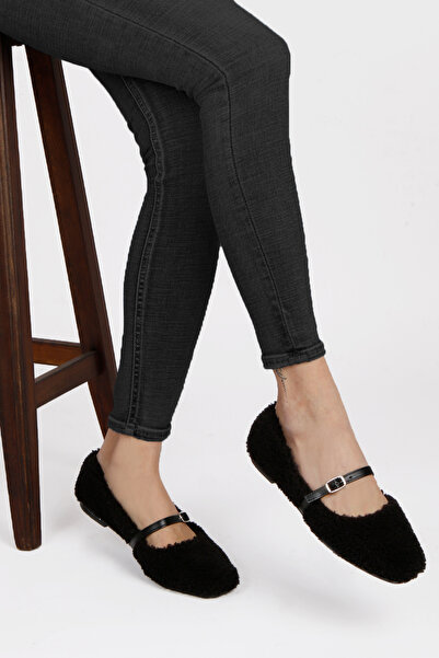 RENKLİBUTİK ПЛЮШЕНА ВРЪЗКА НА ГЛЕЗЕНА ДАМСКИ ДОМАШНИ ОБУВКИ БАЛЕТ