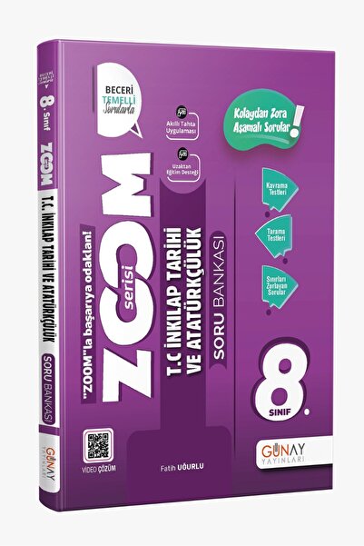 Günay Yayınları GÜNAY YAYINCILIK 8. SINIF ZOOM T.C. İNKILAP TARİHİ VE ATATÜRK...