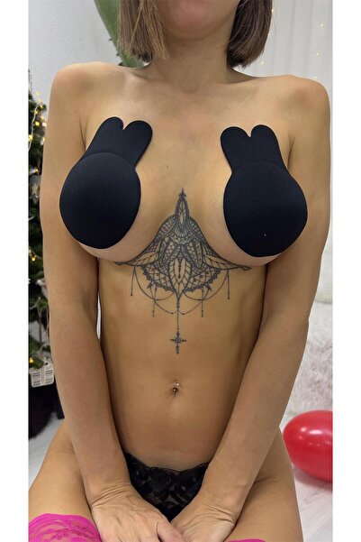 Bikini Mayokini Dünyası Göğüs Kaldırıcı Rabbit Sutyen - Siyah