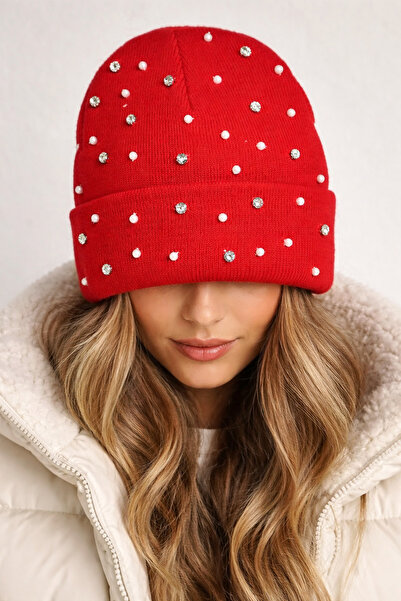 EFİLACCESSORİES Stone-Set Women's Beret