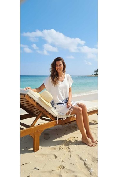 Nevin Acar Oyster Pattern Bamboo Pestemal Dress