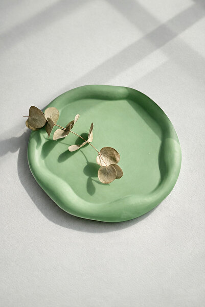 Minic Store Irregular Shaped Decorative Plate - Presentation - Candle Base 18cm