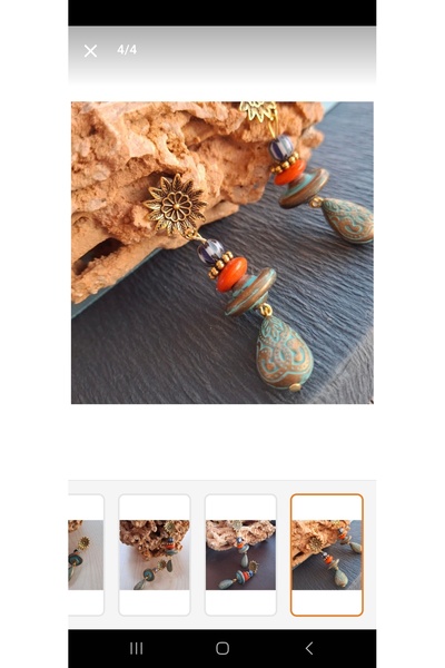 azra takı tasarım Handmade Authentic Bohemian Dangle ,Colorful Women's Earrings